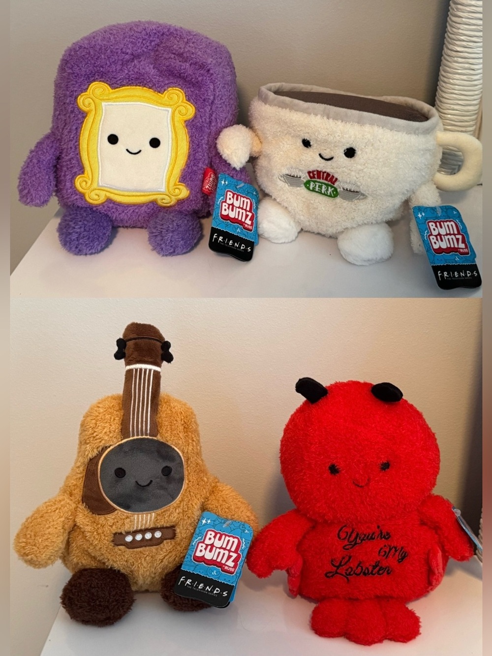 Lot of 4 - F.R.I.E.ND.S. Plush BumBumz